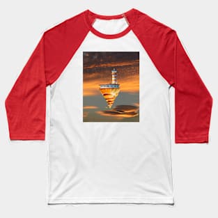 Shell-Lighthouse Baseball T-Shirt